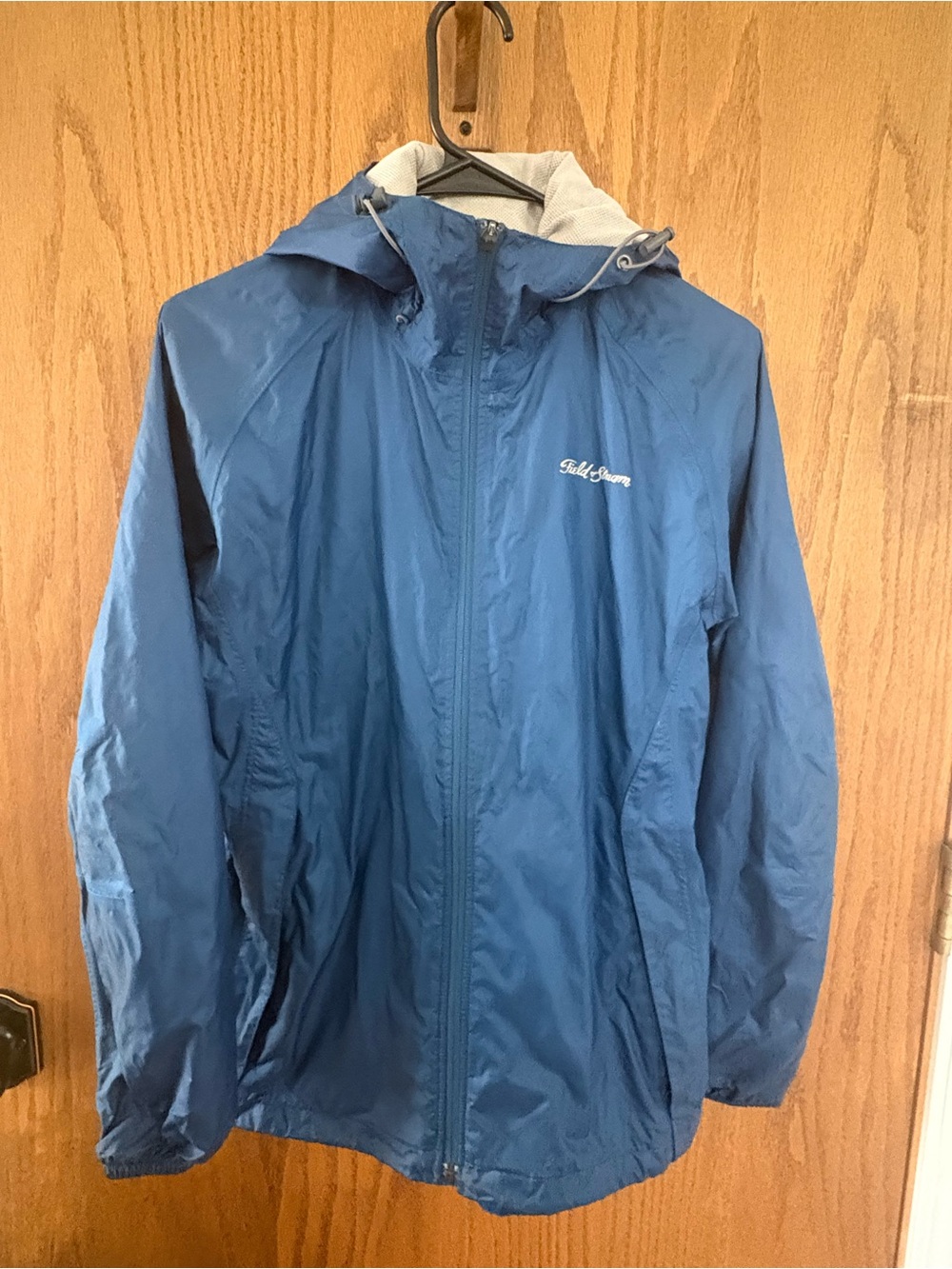 Field & Stream Blue Hooded Rain Jacket